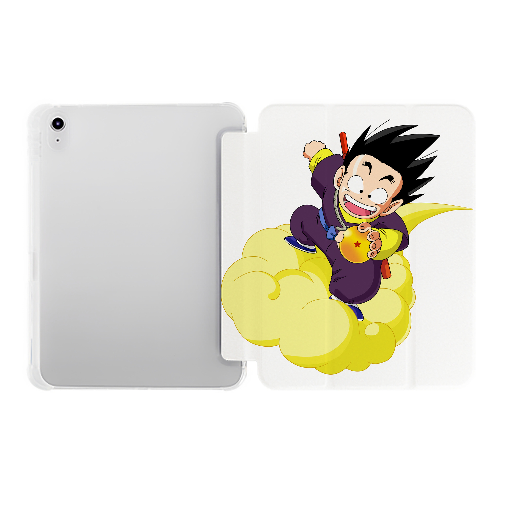 （画像用） ドラゴンボール 孫悟空（そん ごくう）Son Goku カカロット DRAGON BALL Kakarotto IPad ケース ペン収納付き 三つ折りスタンド PUレザー×シリコン 対応機種9.5/10.5/10.9インチ